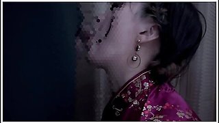 Female College Student Put On A Chinese Dress And Have A Blowjob And Cum In Mouth
