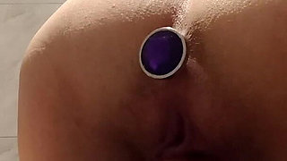 Bitch Masturbating and Pising