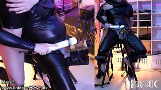 Bound BDSM Slave SalemSam Milked Hard by Fucking Machine - Extreme Femdom Humiliation
