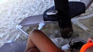 Crazy Ursinho sucking my on the beaches of Cancun