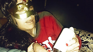 04 Masked Mature Woman Massaging and Sucking Cock - Leila