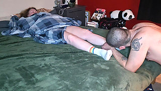 Valentines Foot Worship and Cum