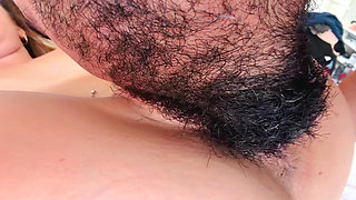 Bearded Guy Devours Wet Pussy in Extreme Close-Up - Intense Cunnilingus & Fingering Until She Cums Hard