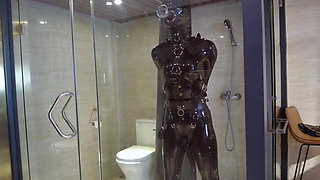 Mz20 - the Girl in Latex Clothing Locked in a Glass Room