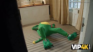 Vip4k. a role-playing game with grandpa ends with a cumshot on her gorgeous figure