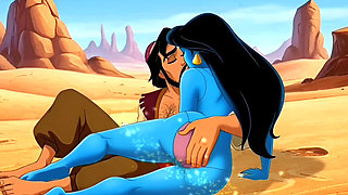 Genie Girl Jerk off Dick to Adaddin. Fairy Tale Story