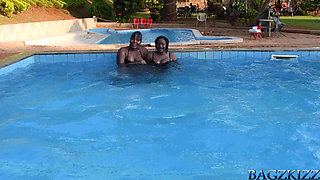 Unique Underwater Shots of Two Black Lesbians