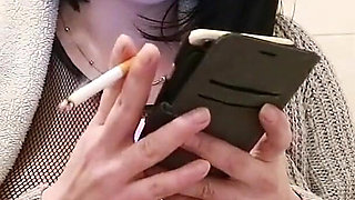 Pregnant MILF Smoking Cigarette