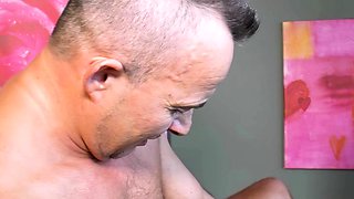 Old German housewife asked about sex on the street