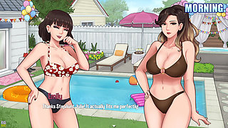 House Chores #57 Pool Party Ends in a Foursome with Three Hot Girls