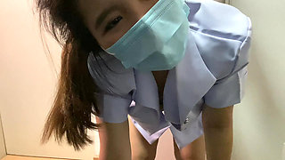 real nurse arranged to meet a friend to make love in a hospital room.