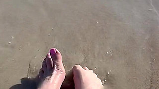 Waves Crashing on Size 16 Feet & Legs