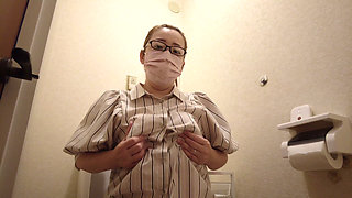 Married Woman with Secret Masturbation in the Bathroom