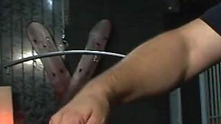 Hot BDSM Sex Slave Enjoys Bondage and Sore Punishment