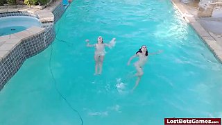Strip Game Lost: Two Girls Must Strip Naked For Crowd