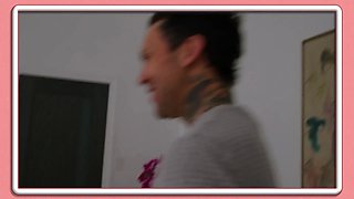 Blond vixen kathryn mae's raw vagina drilled by inked stud Small Hands
