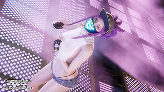 MMD Aespa - Armageddon - Akali Sexy Kpop Dance League of Legends Hentai Uncensored 4K 60FPS