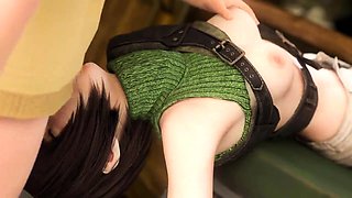 Brunette is shafted in a 3D fucking