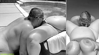 Outdoor BBW Squirting Creampie