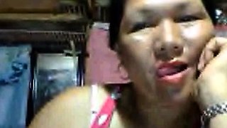 Filipina Elvie M. Flashes Tiny Asian Boobs on Webcam