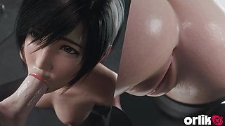 Yuffie Final Fantasy 7 Completely Nude Blowjob Service - Wet & Messy 4K 3D Animation