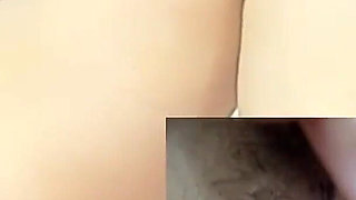 Vibrator on the Clitoris of the Dildo in the Pussy Big Orgasm