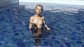 My Dorm 253: Daphne-scarlett Nude Pool Swim & Debbie-mark Talk