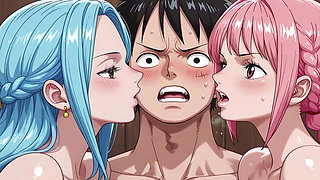Vivi, Rebecca, and Luffy (op)