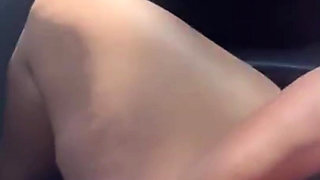 Pound My Pussy with Big Dildo in a Private Taxis