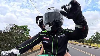 Horny Latina bitch this nice ass gets railed with huge cock for a drive home