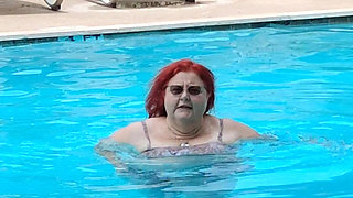 Summer Has Arrived! Time for the First Visit to the Pool Sexy Big Nurse Vicki Style!
