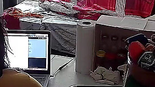 Stepfather on the Stepdaughter While Doing Homeoffice