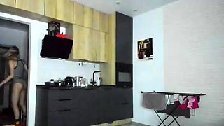 Cute teen girl enjoys foot fetish