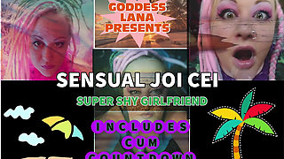Sensual JOI CEI with Your Shy Girlfriend on Cam Includes Cum