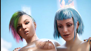 3D Best Lesbian Sex in Beach