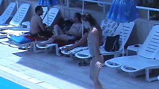 Nice amateur couple beach fun