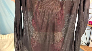 Mrs Mature Feet Red Bra & Panties 436