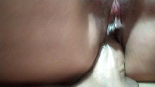 Crown taking the virginity of the young man and moan with pleasure watching him fill her pussy with cum