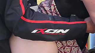 Biker Fucks Me on This Motorcycle in Threesome with My Boyfriend