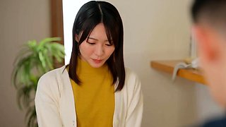 Japanese teen in white cotton panties masturbates