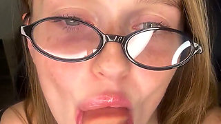 Your Teacher Flirts with You and Sucks a Dildo