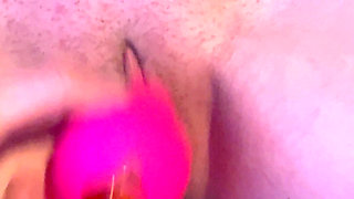 Big Swollen Clit Lick with My Toy Pussy Play