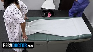 Naughty latina Apryl Rein makes a deal with her doc for faux chastity certificate - crank doctor