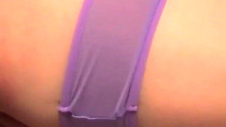 Sexy Wife in a Purple Bikini Gets a Huge Cock