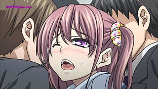 Hentai Schoolgirl Gangbang on Train