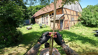 POV - Predicament - Endurance - Bound in Rough Predicament-suspended by Wrists-strapado 243