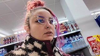 Plump Chick Burps at the Supermarket Embarrassing Public Display
