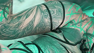 Tattooed Girls in a Rough Foursome - Gaping Anal, ATM & POV