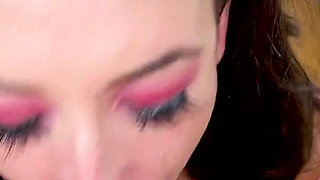 Jackie Ohh deepthroat throat fuck blowjob and cum swallow