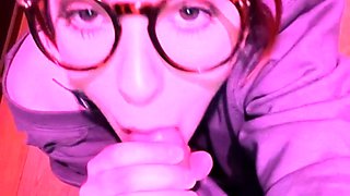 Beauty Amateur Redhead Teen make Perfect Blowjob
